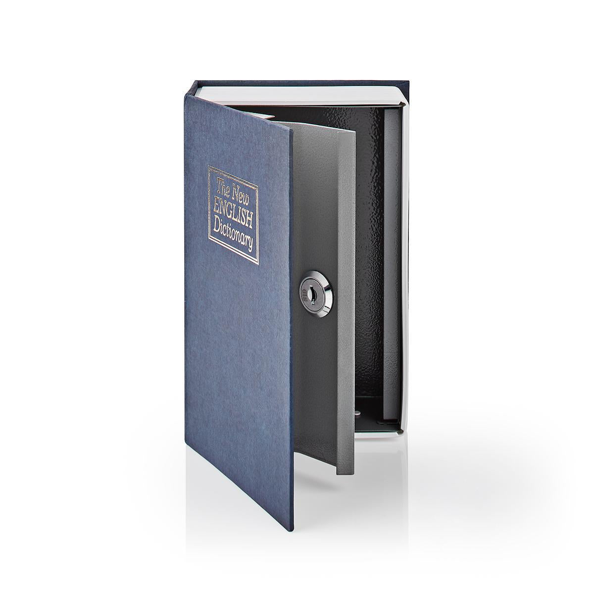 Arch | Book Safe | Keyhole | Indoor | Small | inner volume: 0.86 l | 2 Keys Included | Blue / Silver