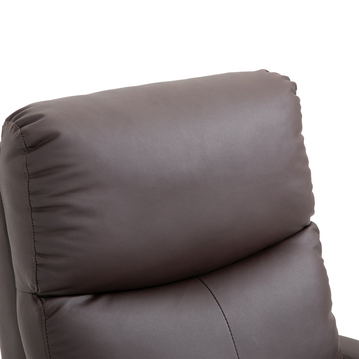 Armchair, Relaxation Chair With Stand-Up Aid, Electric Massage Chair With Reclining Function And Remote Control, Side Pocket Made Of Faux Leather, Brown
