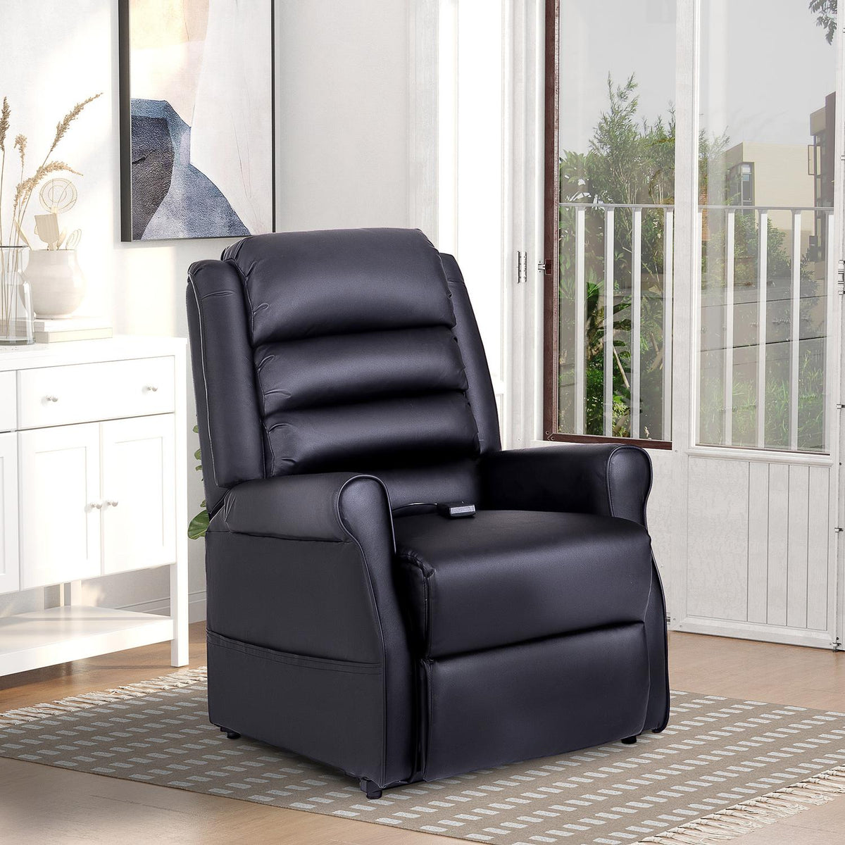 Armchair With Stand-Up Aid, Massage Chair With Reclining Function, Relaxation Chair With Usb Port, Stand-Up Chair With Remote Control, Heating Function