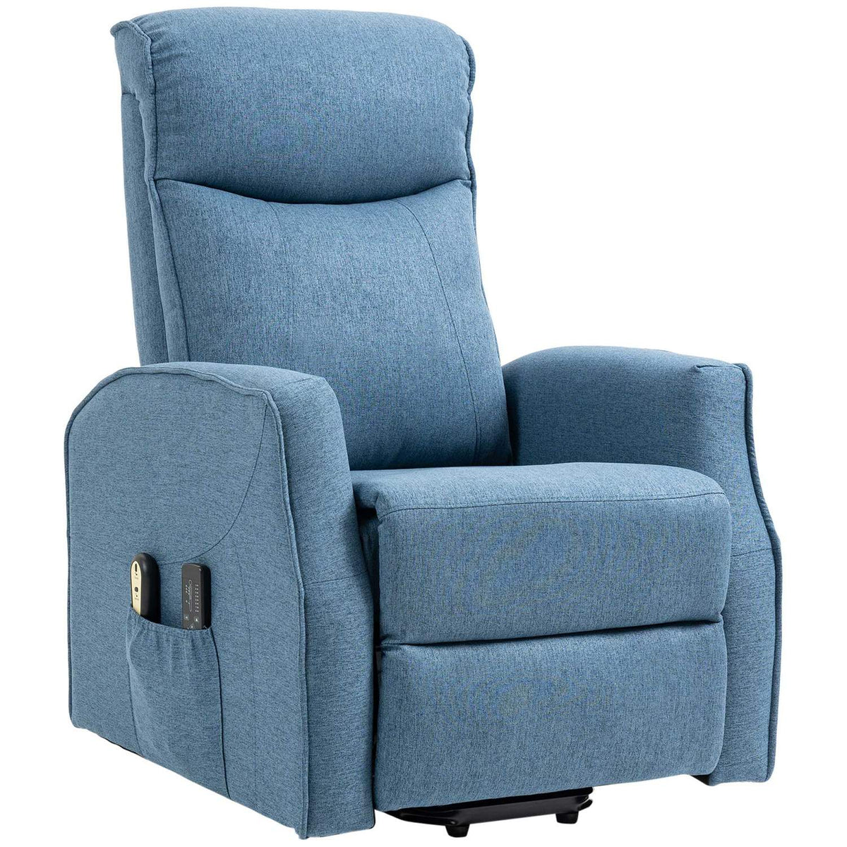 Armchair With Stand-Up Aid, Massage Chair With Remote Control, Relaxation Chair With Footrest, Tv Chair With Side Pocket