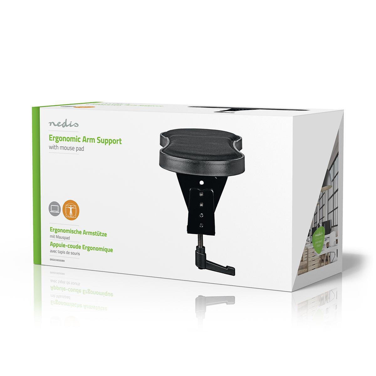 Armrest | Number of pivot points: 1 Pivot point(s) | Forearm pad length: 40 | Max. carrying capacity: 5 kg | Swivel angle: 360 ° | With mouse platform