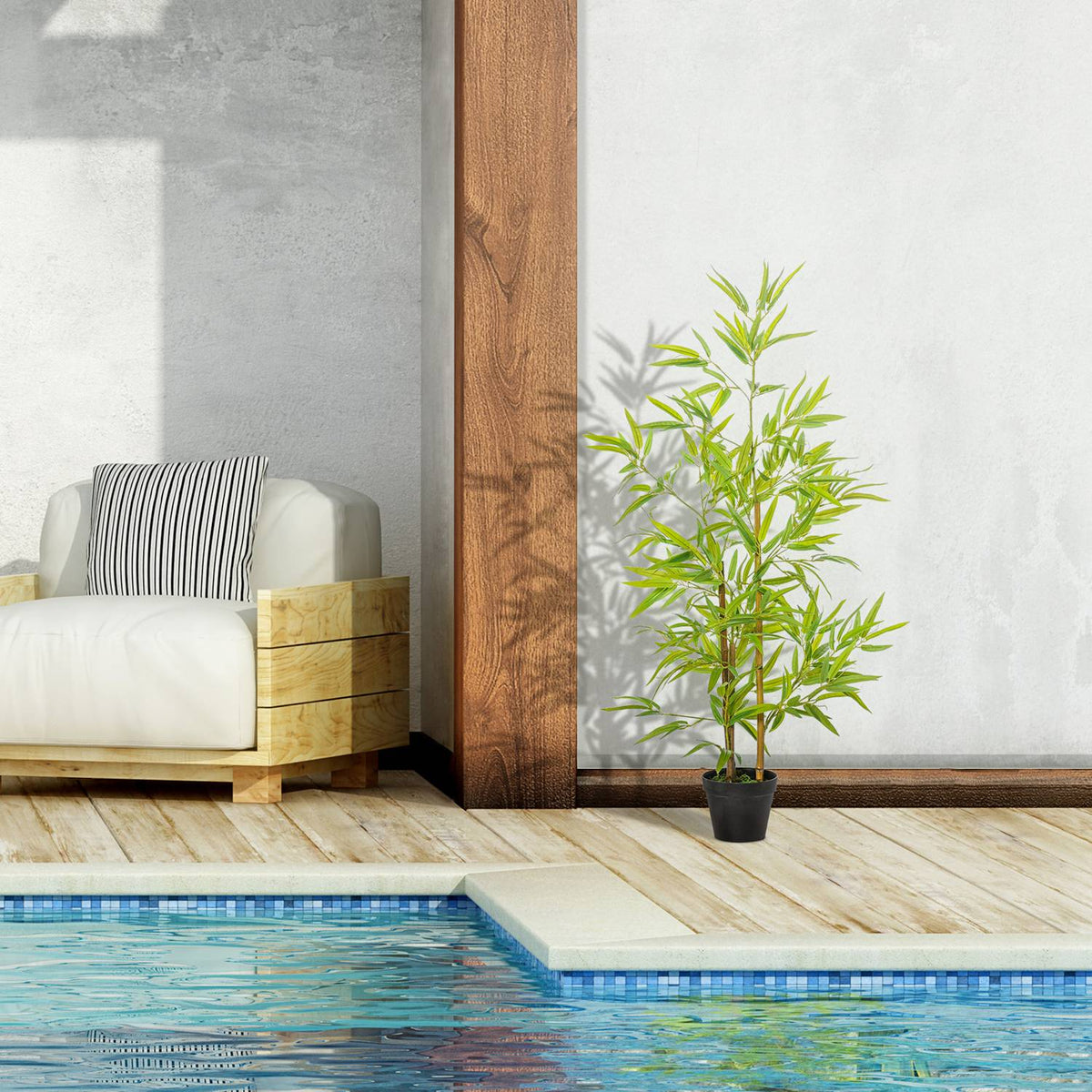 Artificial Bamboo Decorative Artificial Plant, Lifelike Tree Decoration, 120Cm, Indoor