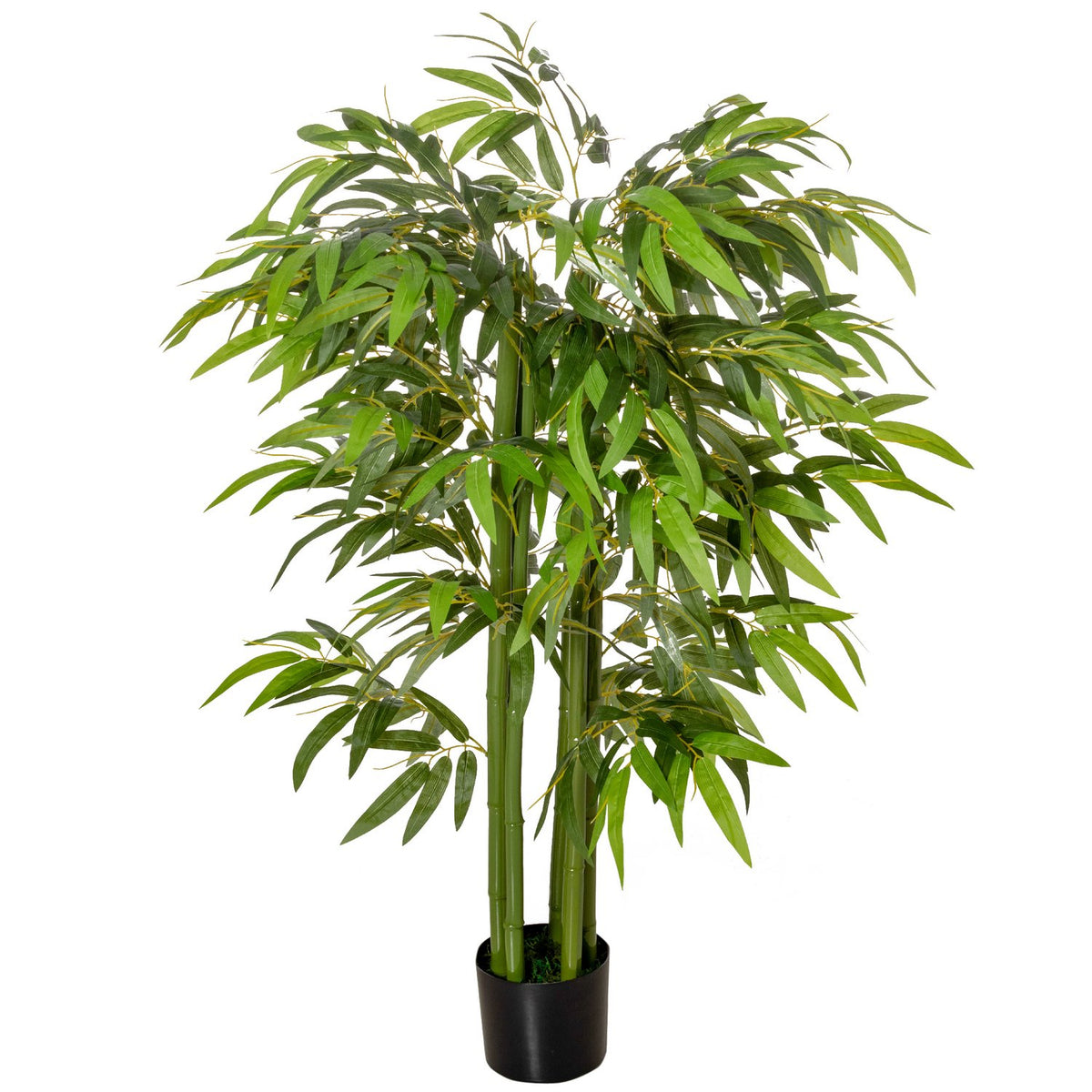Artificial Bamboo Large 140 cm Artificial Plant, Plastic Artificial Plants in Pot, Artificial Bamboo with 780 Leaves Like Real for Living Room Bedroom Office Garden Modern Decoration