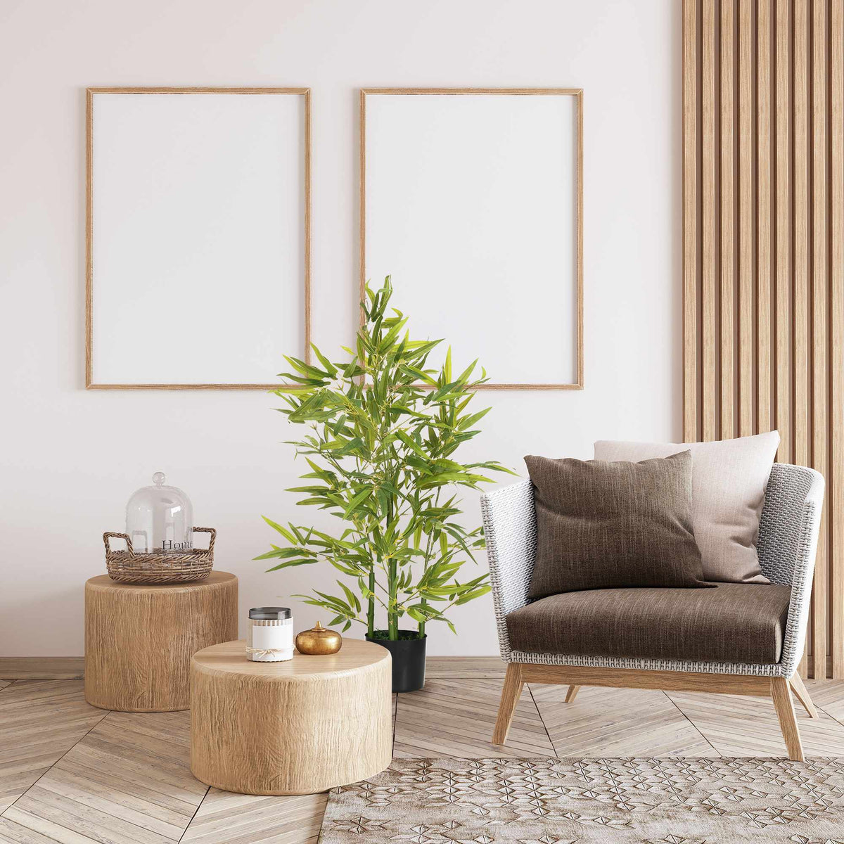 Artificial Bamboo Plant, 90 cm, 504 Leaves, Indoor Decor