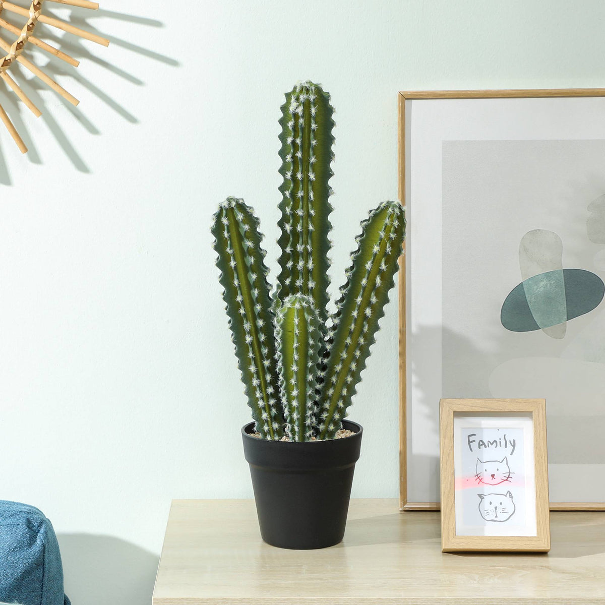 Artificial Cactus Plant in Pot – 53 cm, Maintenance-Free