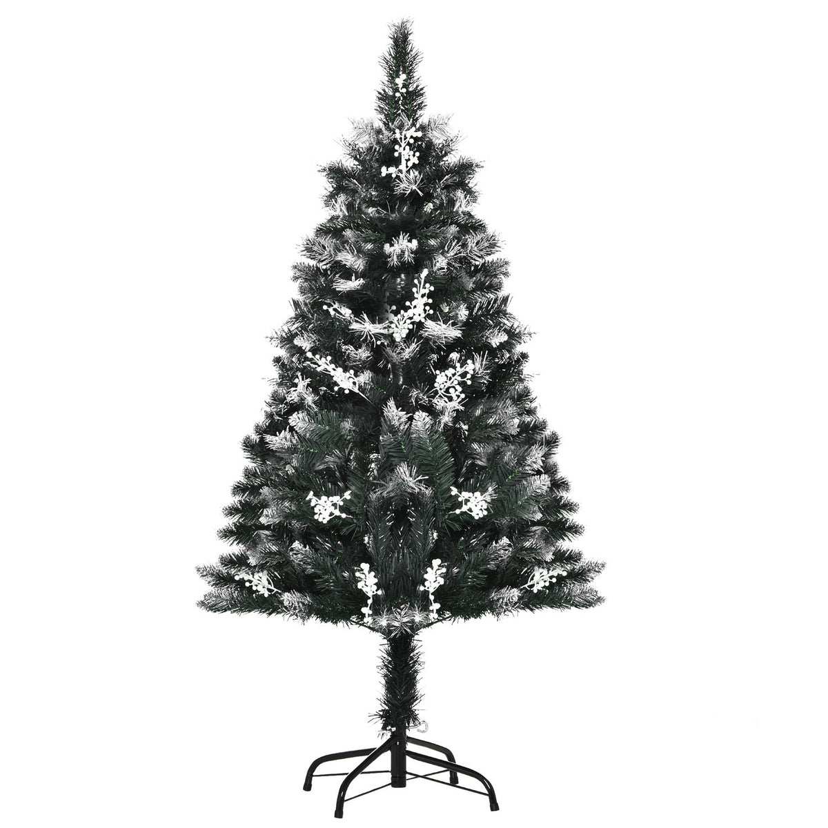 Artificial Christmas Tree 1.2 M Christmas Tree Snow Dipped Design Christmas Tree 222 Branches Flame Retardant Pvc Dark Green Ø60 X 120 Cm