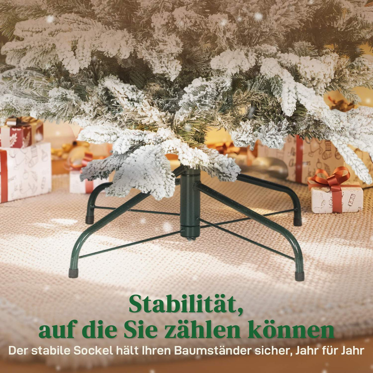 Artificial Christmas Tree, 150cm Snowy Pine, 1162 Branches