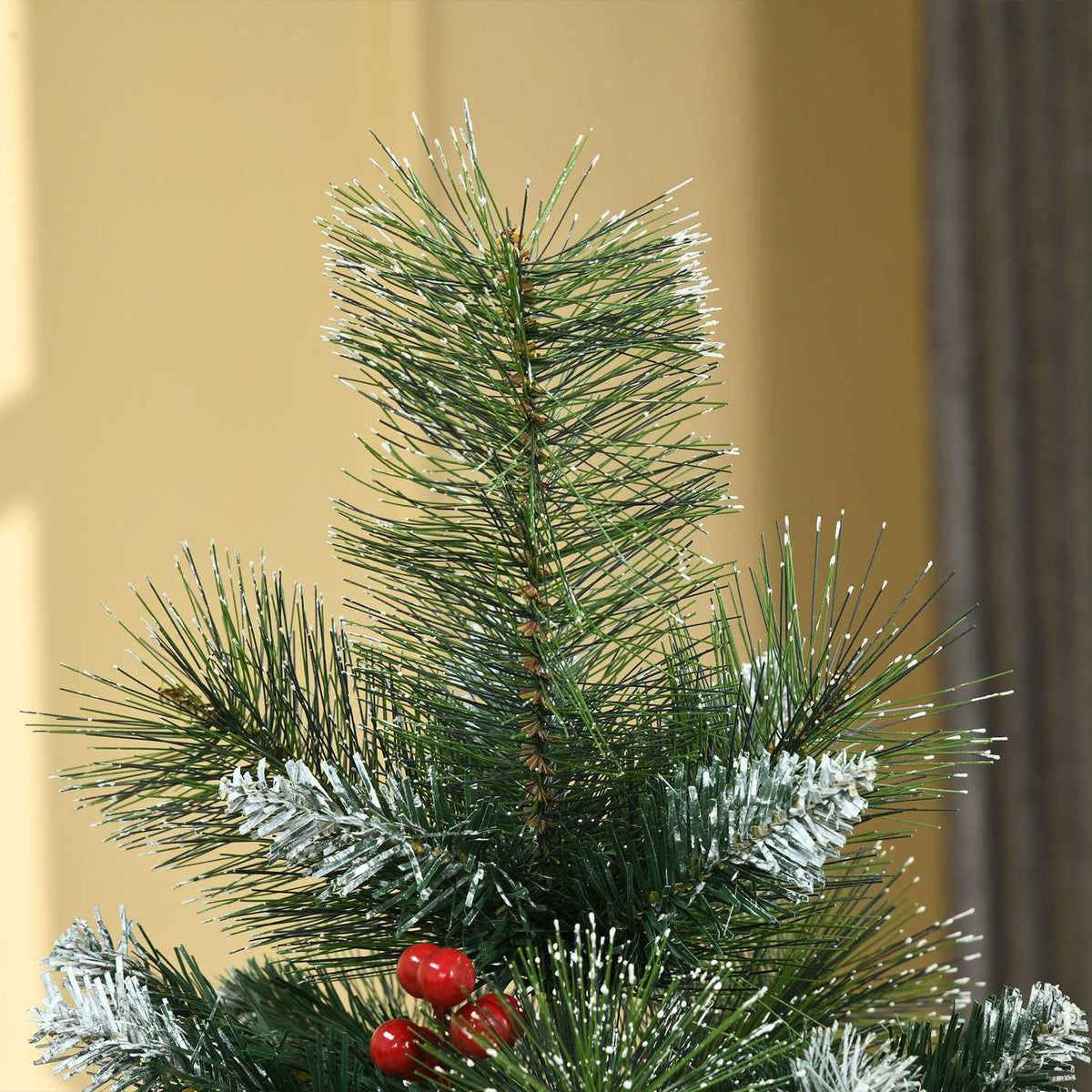 Artificial Christmas Tree 1.5 M Christmas Tree 360 Branches Pvc Metal Green + White Ø50 X 150 Cm