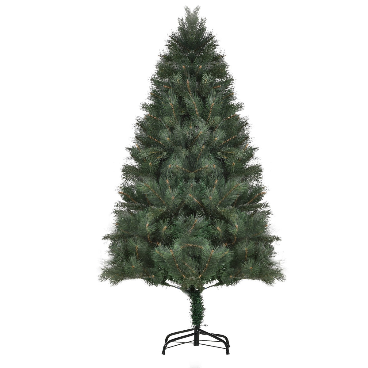Artificial Christmas Tree 180cm Christmas Tree with 375 Tips Metal Stand Realistic Appearance for Christmas Party Indoor Green