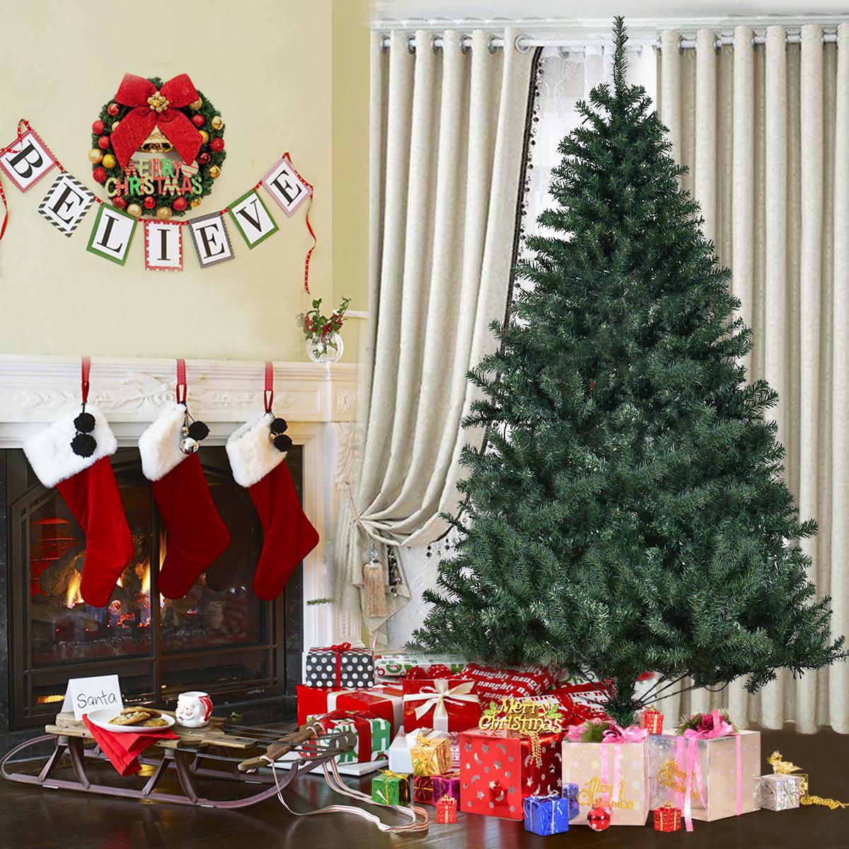Artificial Christmas Tree 180 cm, Color-Changing LEDs, Metal Stand