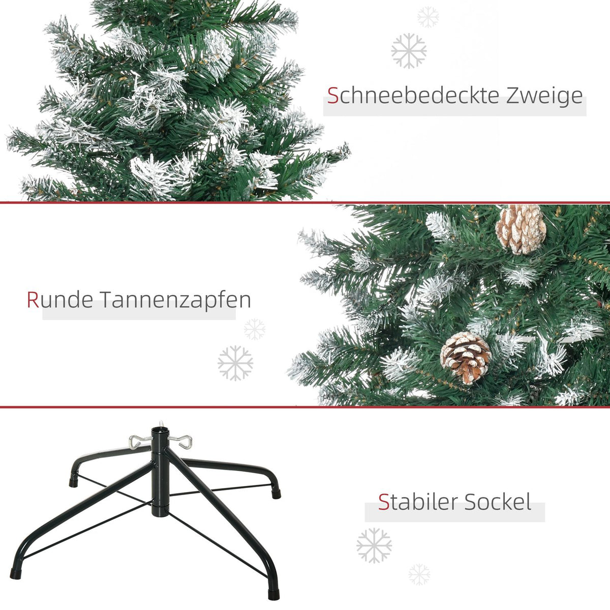 Artificial Christmas Tree, 180 cm, Realistic Pine Look