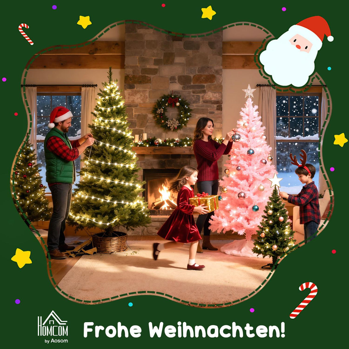 Artificial Christmas Tree 180 cm, Snowy, 1000 Tips, 34 Cones