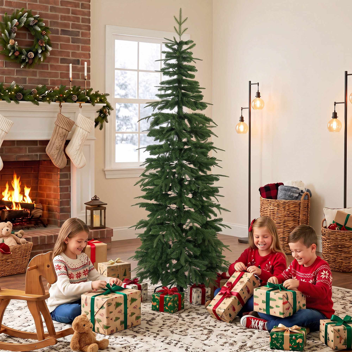 Artificial Christmas Tree, 210 cm Fir with Hinged Branches