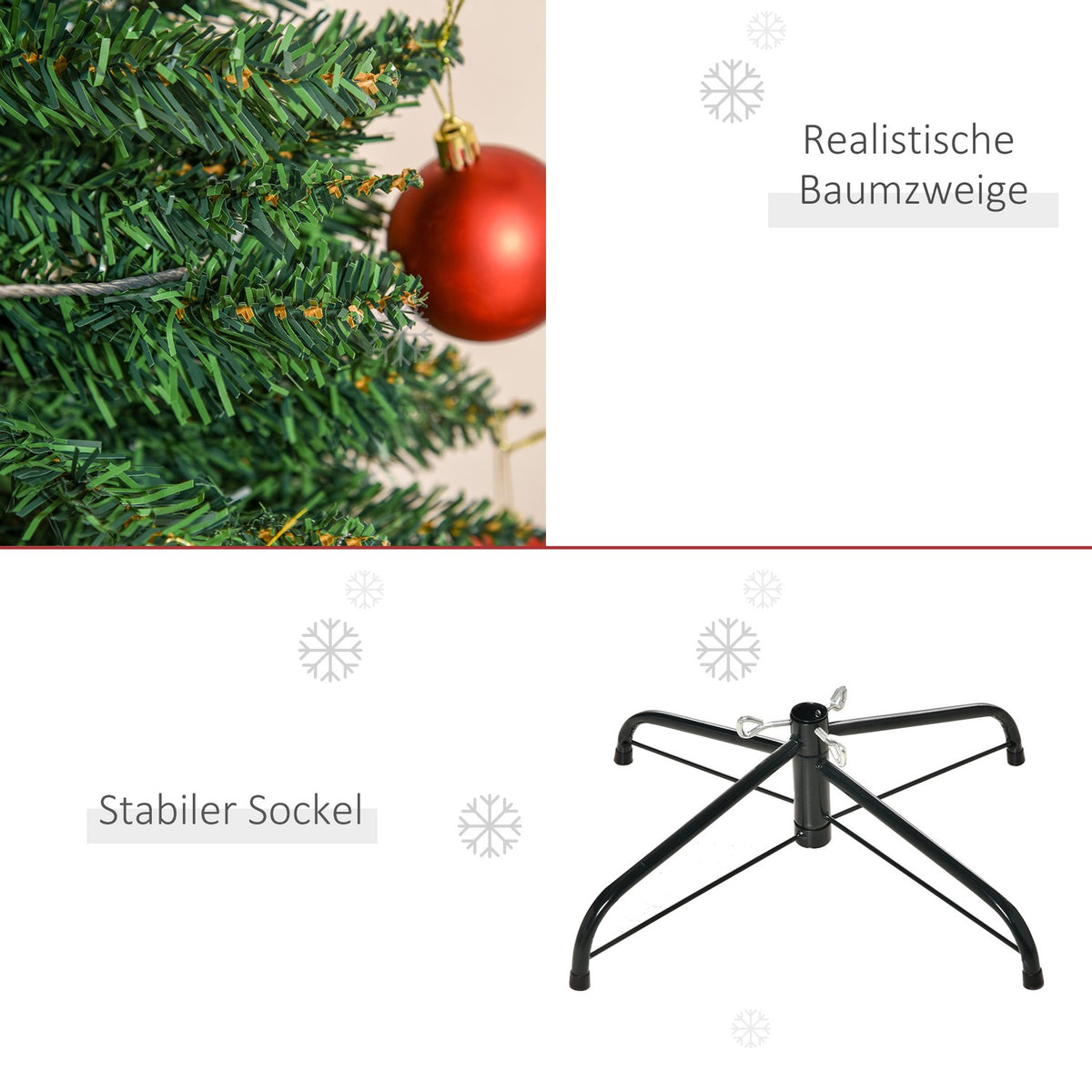 Artificial Christmas Tree, 2.1m, Realistic Plastic Branches