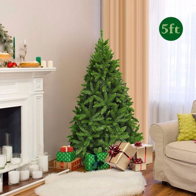 Artificial Christmas Tree 5 Ft, LED Lights, 600 Tips