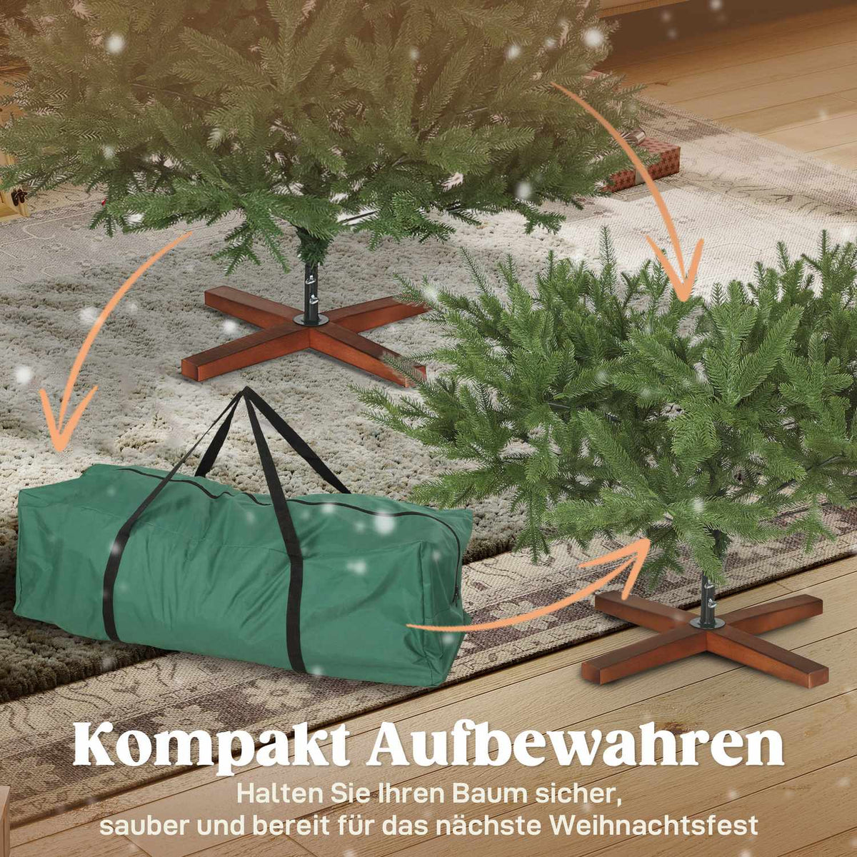 Artificial Christmas Tree, Realistic Look, Foldable Branches
