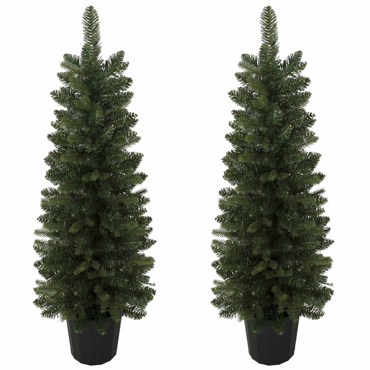 Artificial Christmas Trees Set, 120 cm, 170 Branch Tips, Green