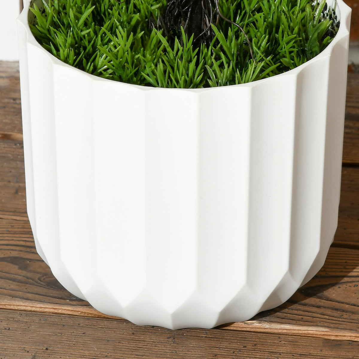 Artificial Cypress Plant Set Of 2, 90 Cm Artificial Plant, Artificial Tree In Pot, Houseplant With Artificial Moss For Indoor, Outdoor, Green