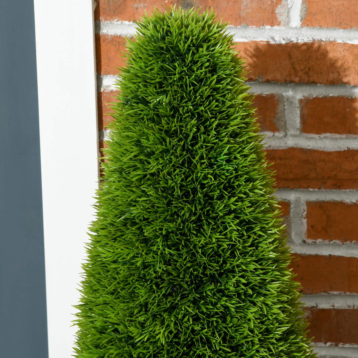 Artificial Cypress Plant Set Of 2, 90 Cm Artificial Plant, Artificial Tree In Pot, Houseplant With Artificial Moss For Indoor, Outdoor, Green