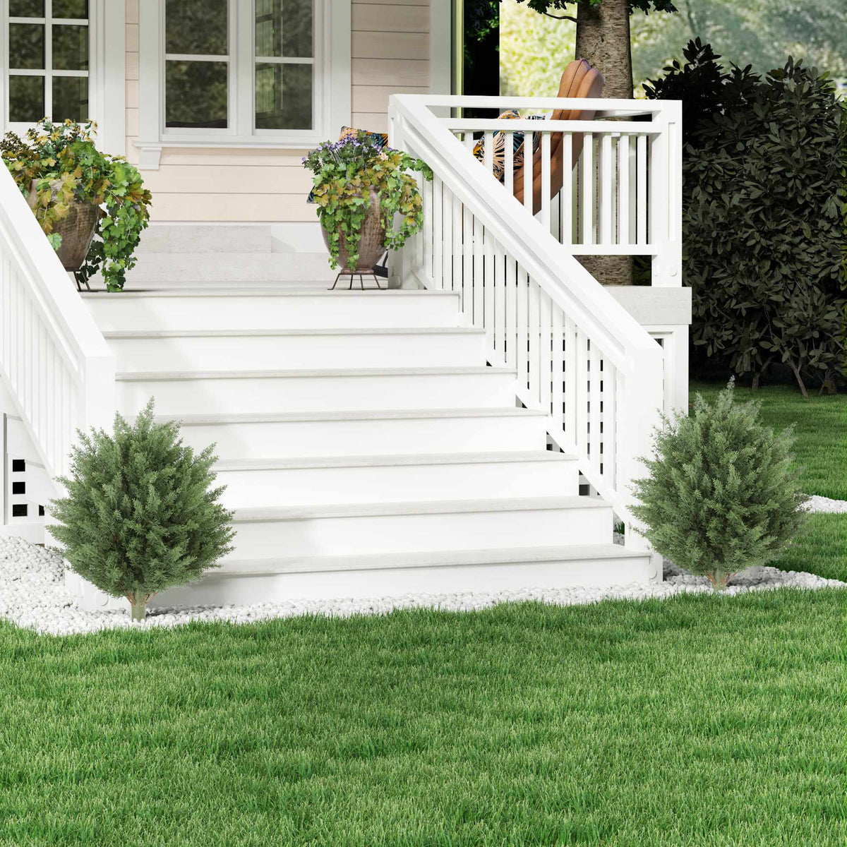 Artificial Cypress Plants, UV-Resistant, 2-Pack, 40x60 cm