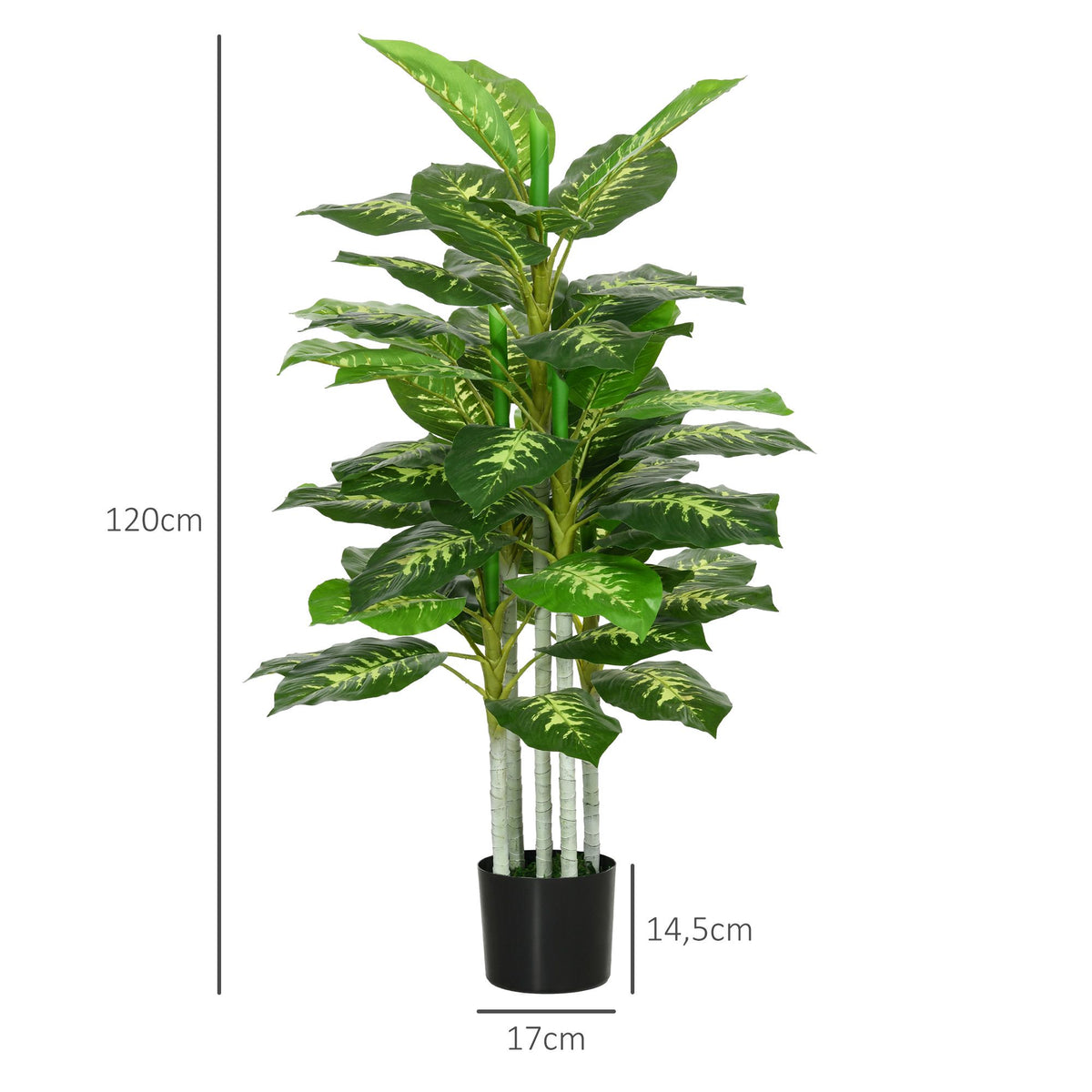 Artificial Dieffenbachia Plant, 120 cm, Indoor/Outdoor