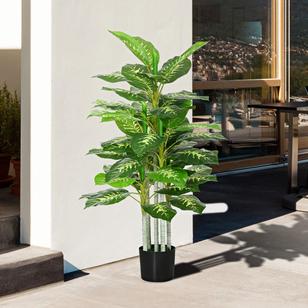 Artificial Dieffenbachia Plant, 120 cm, Indoor/Outdoor