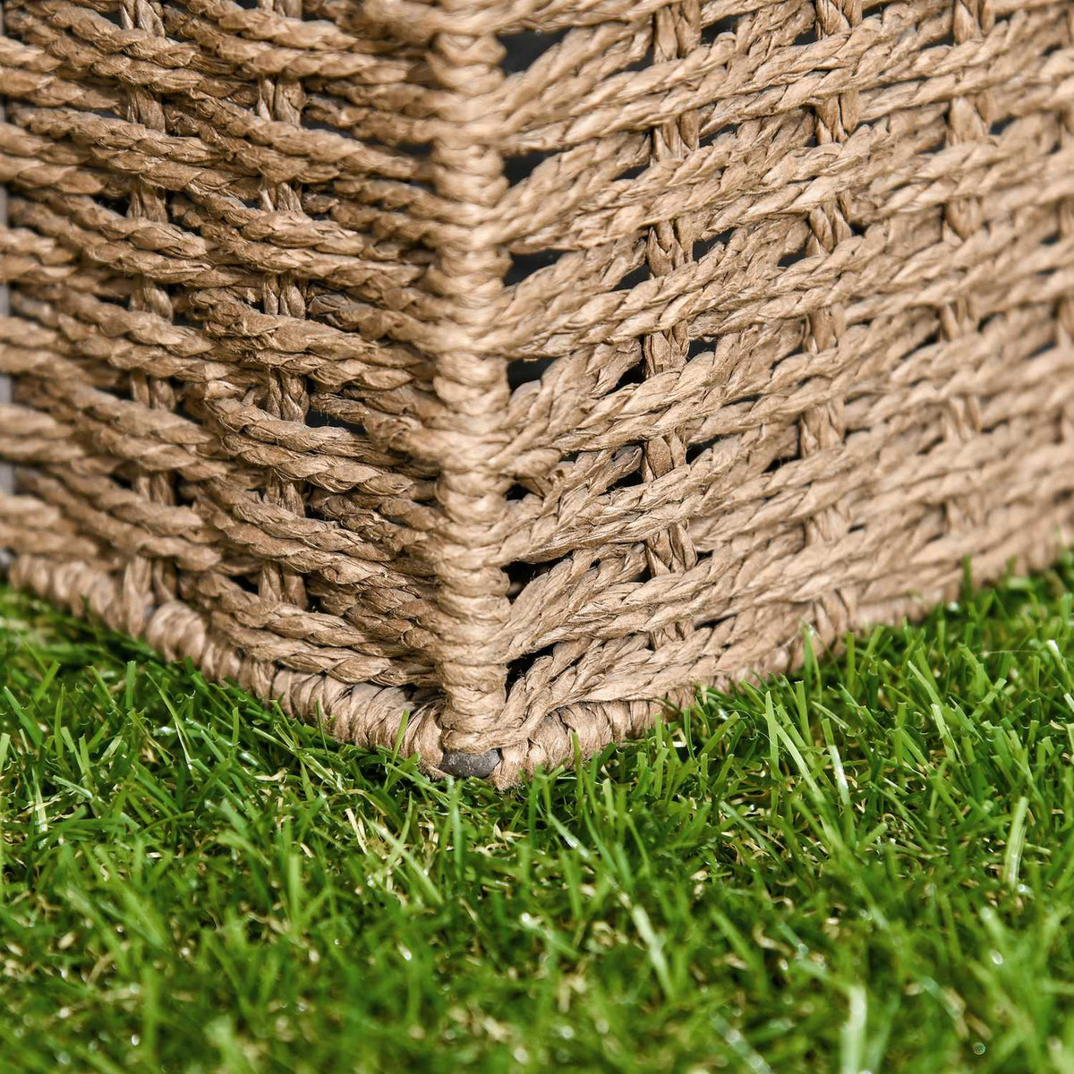 Artificial Grass 10 Pieces Grass Mat Lawn Carpet Roll Turf Artificial Lawn For Balcony Garden 25Mm Plastic Dark Green 30 X 30Cm