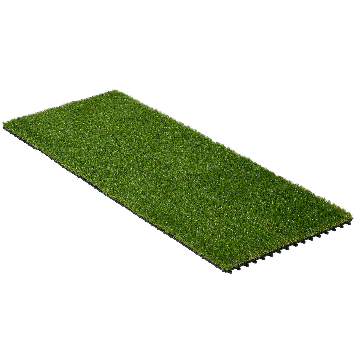 Artificial Grass Pack Of 10 Lawn Carpet 30 X 30 Cm Artificial Roll Turf Ideal For Garden & Balcony 25 Mm Plastic Dark Green