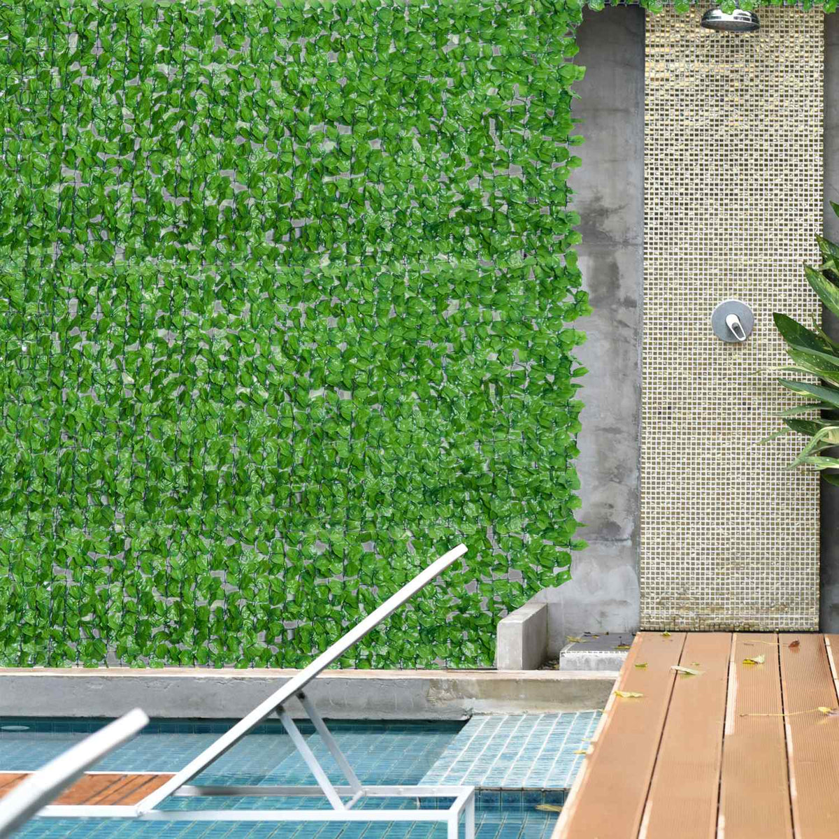 Artificial Hedge Privacy Hedge Patio Wall Decoration Wall Decoration Light Green 300 X 150 Cm