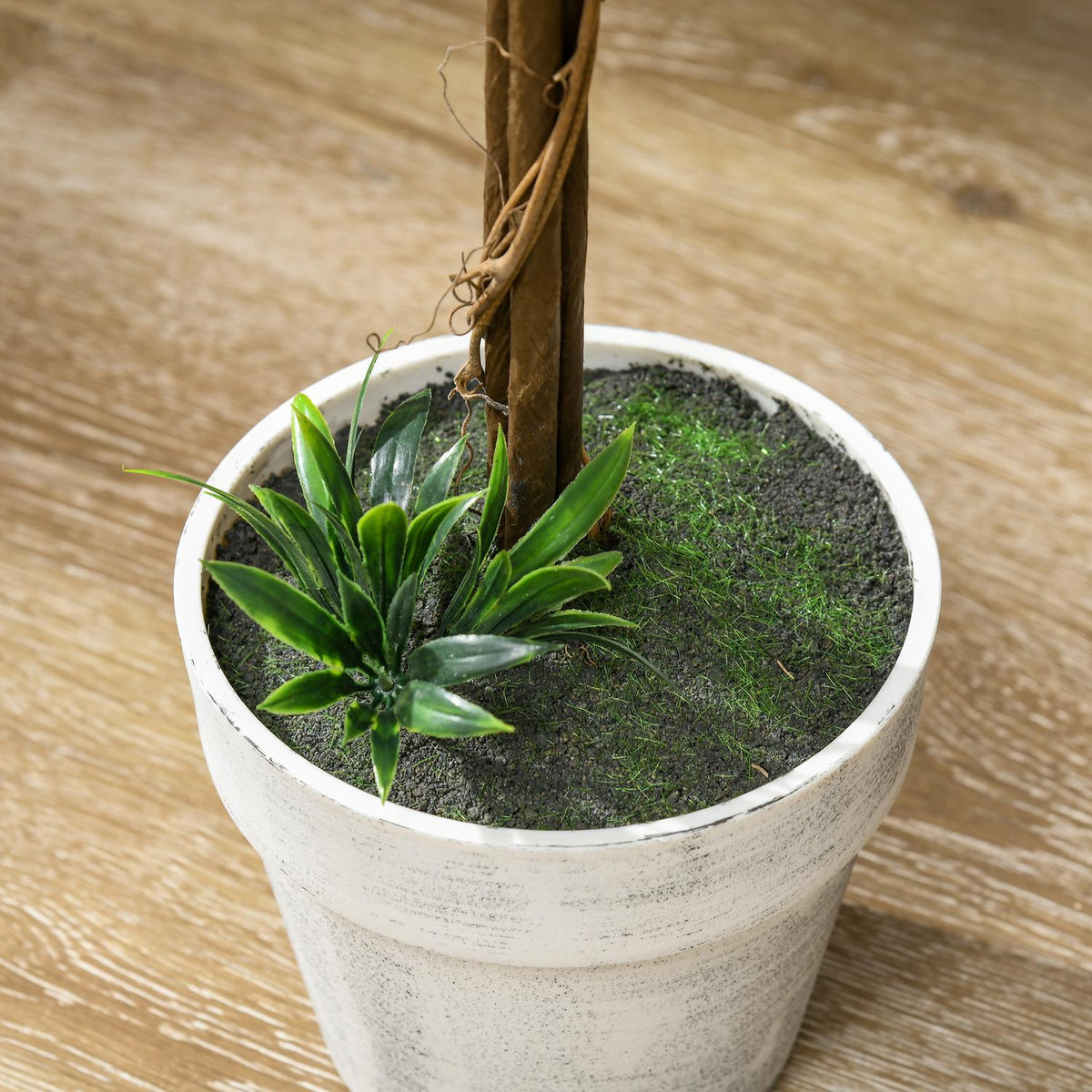 Artificial Lavender Set of 2 Large 60 cm Artificial Plants, Artificial Plants in Pot, Plastic Artificial Flower Like Real for Living Room Bedroom Office Garden Modern Decoration