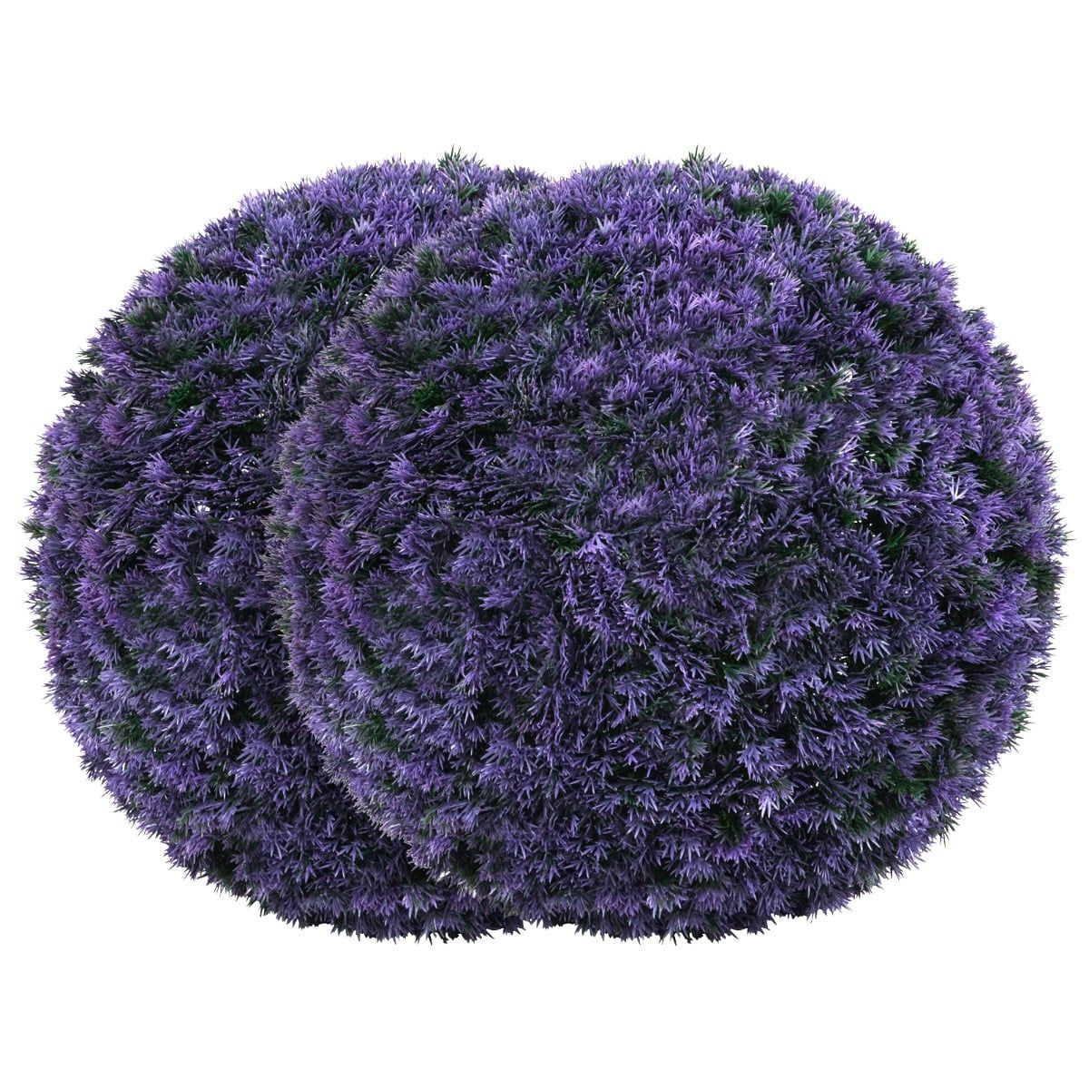 Artificial Lavender Topiary Balls, UV-Resistant, 38 cm, Set of 2