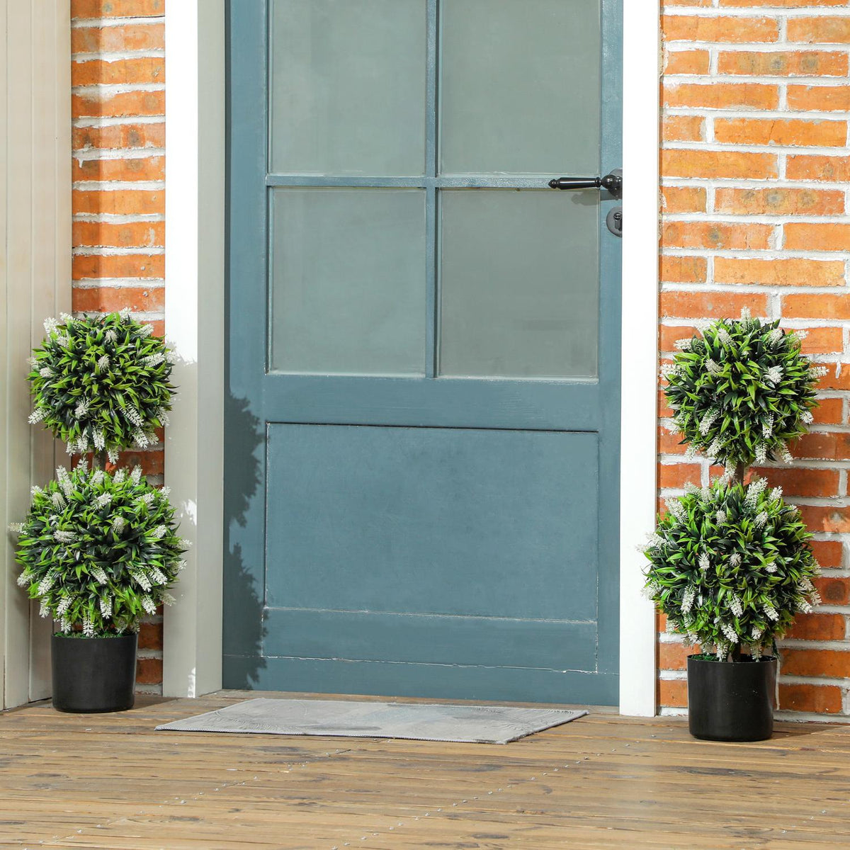 Artificial Lavender Trees, 70 cm, Set of 2, Indoor/Outdoor