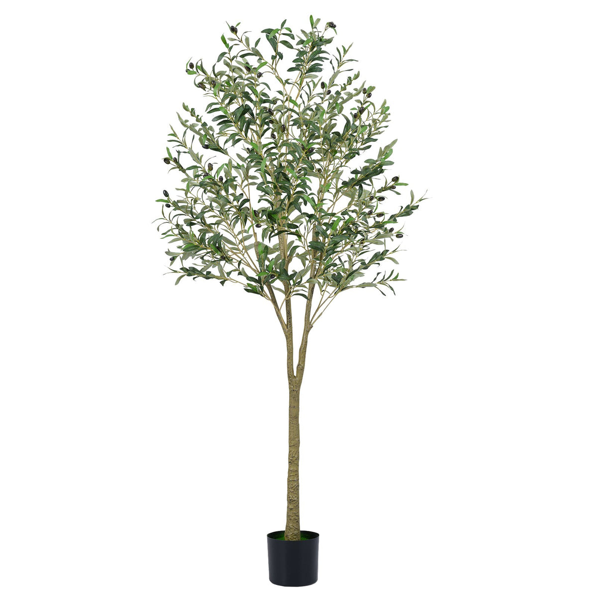 Artificial Olive Tree 180cm with Pot, 1296 Leaves, 72 Olives