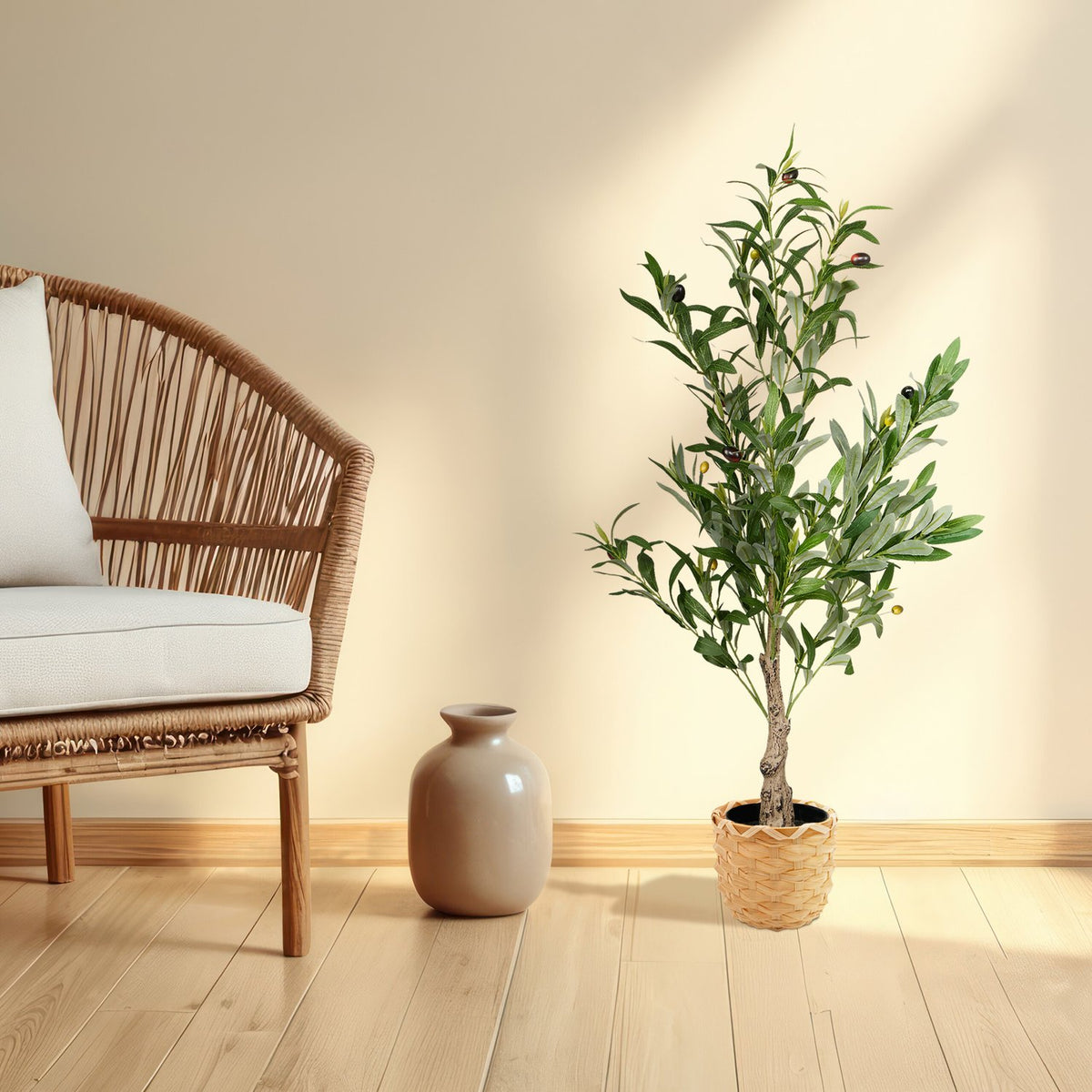 Artificial Olive Tree in Pot – Realistic, Low-Maintenance