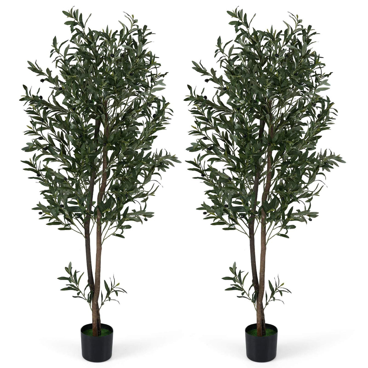 Artificial Olive Trees Set, 1.8m with Fruits & Moss