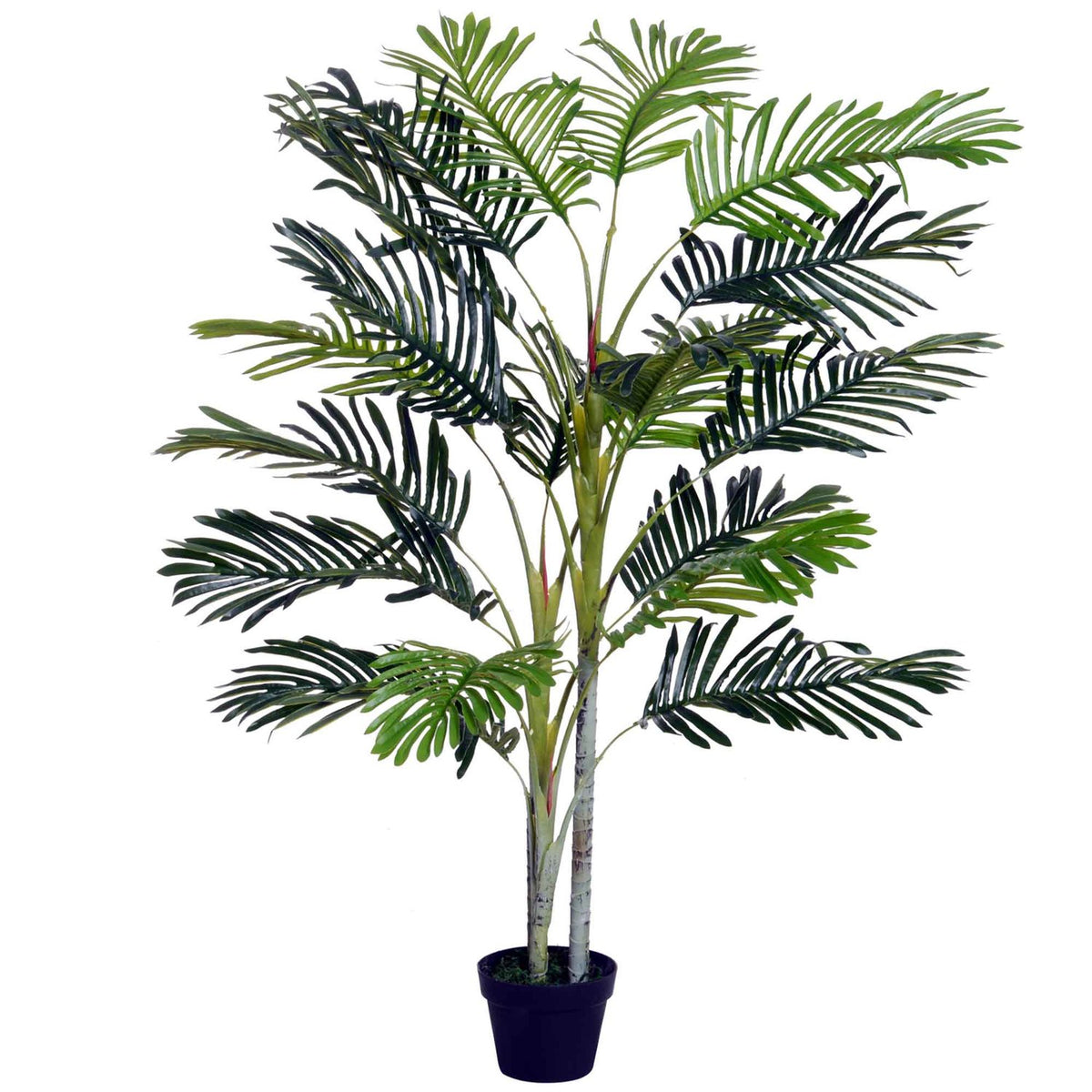 Artificial Palm Large Artificial Plant 150Cm With Plant Pot, 19 Palm Fronds, Plastic, Decoration For Indoor And Outdoor Use