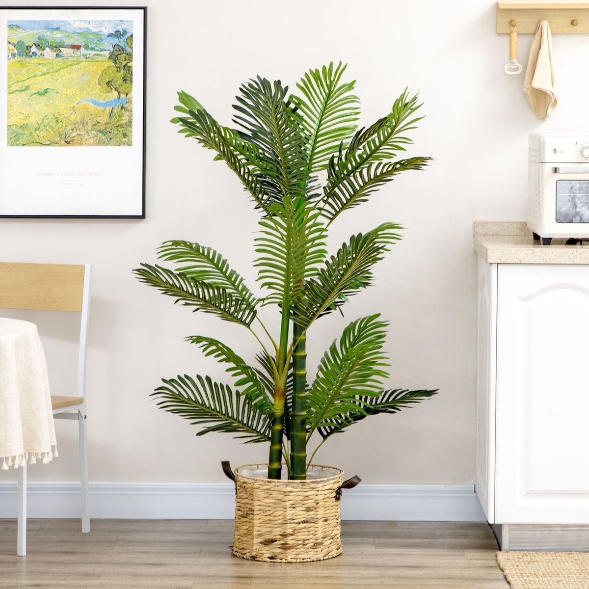 Artificial Palm Tree Artificial Plant Cement Filling 150Cm Indoor Green