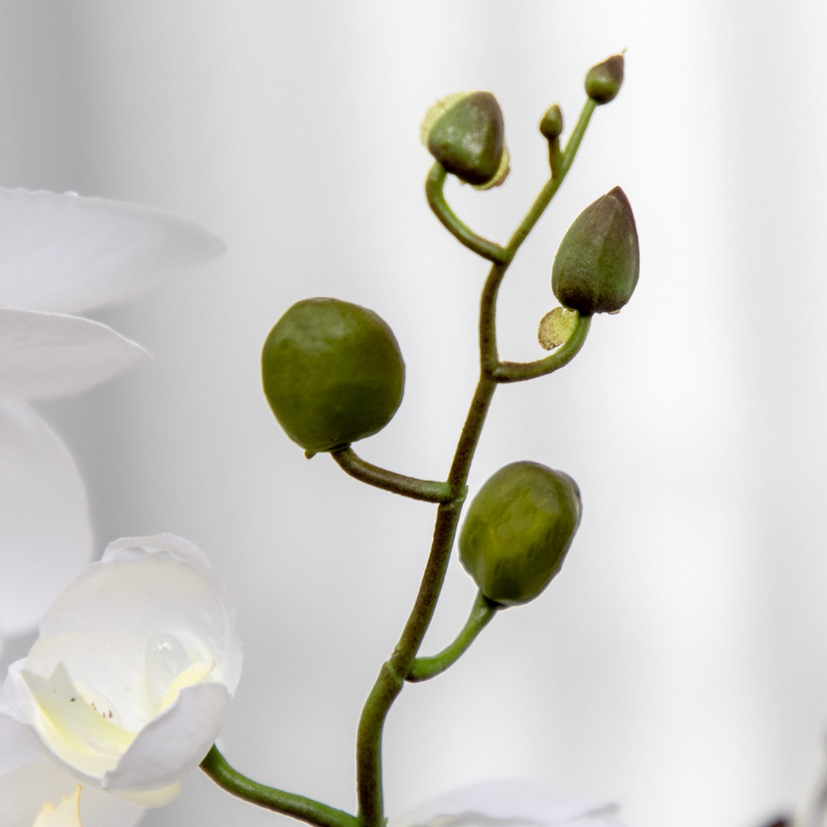 Artificial Plant Artificial Orchid In Pot Artificial Flowers 75Cm White Houseplant For Living Room & Bedroom