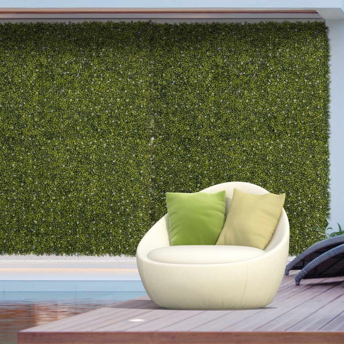 Artificial Plant Wall Pack Of 12 Uv Protection Privacy Screen Milanese Grass Design 50 X 50 Cm Garden Outdoor