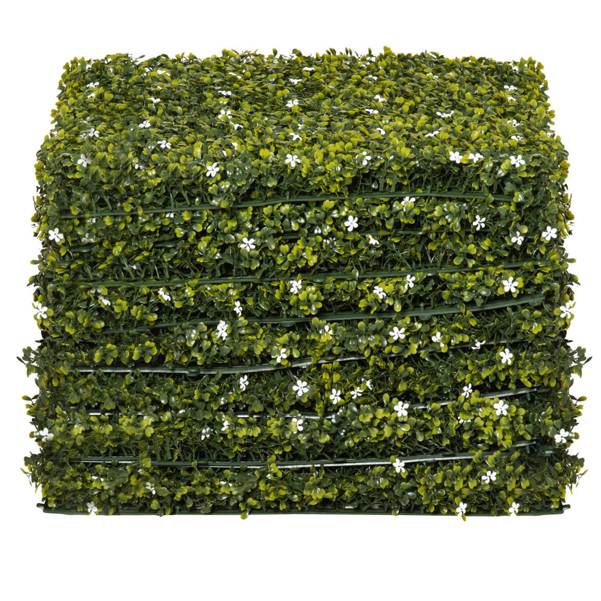 Artificial Plant Wall Pack Of 12 Uv Protection Privacy Screen Milanese Grass Design 50 X 50 Cm Garden Outdoor