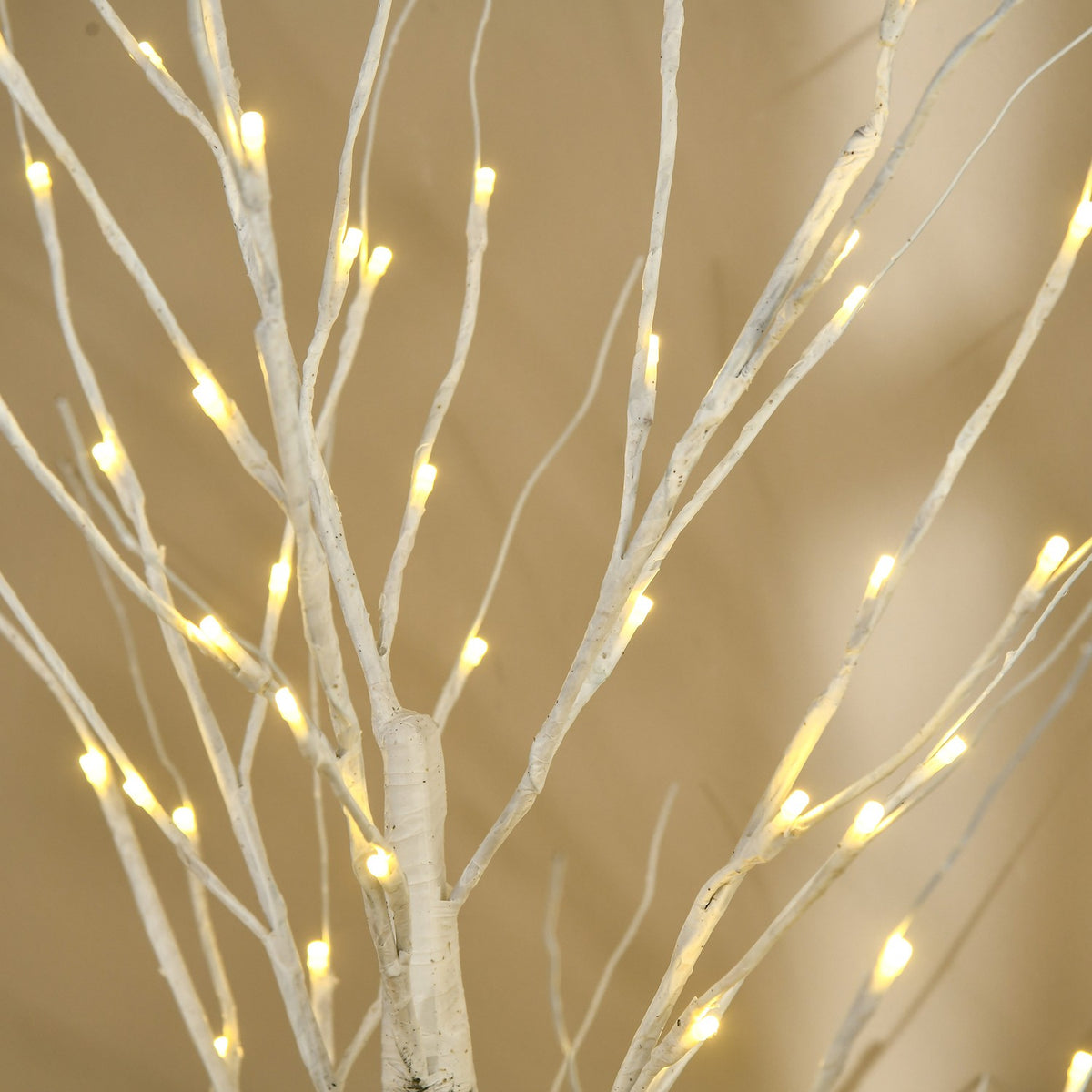 Artificial birch tree 150 cm with LED, Christmas decoration artificial birch for parties, birthdays and weddings