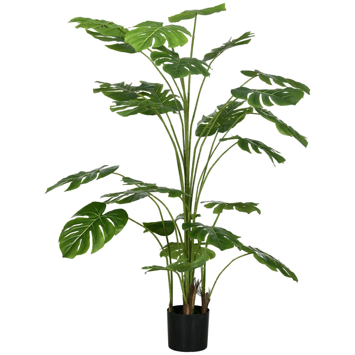 Artificial plants, artificial Monstera Deliciosa, 180 cm artificial plant with 24 branches, houseplant, artificial tree, plant decoration for indoor, green