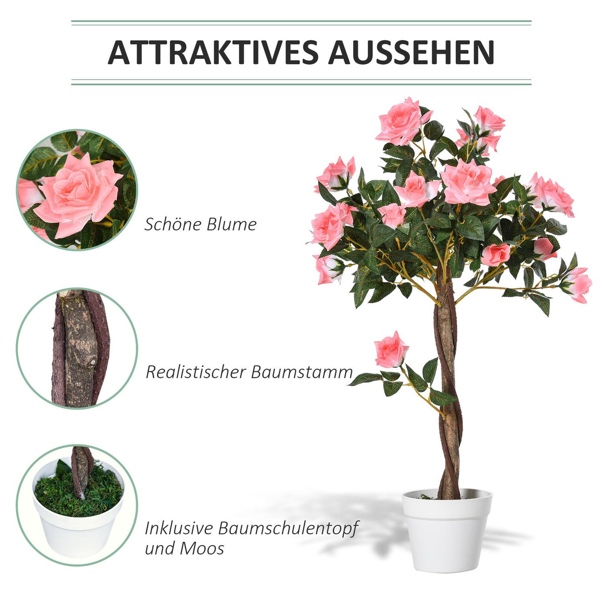Artificial tree, artificial plant in cement pot, artificial plant