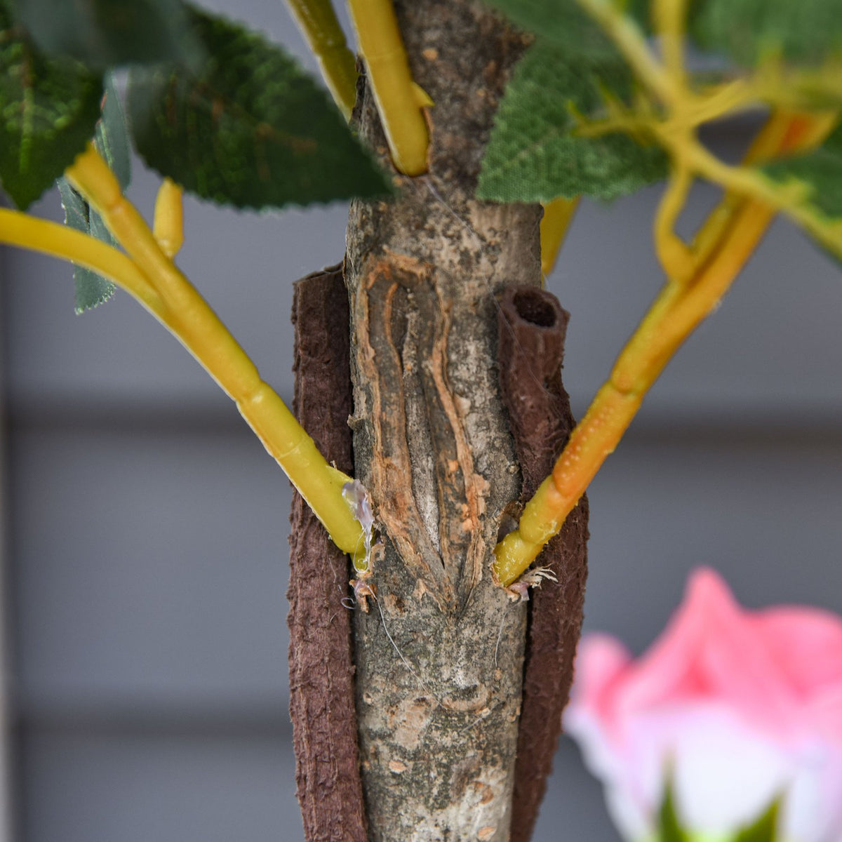 Artificial tree, artificial plant in cement pot, artificial plant