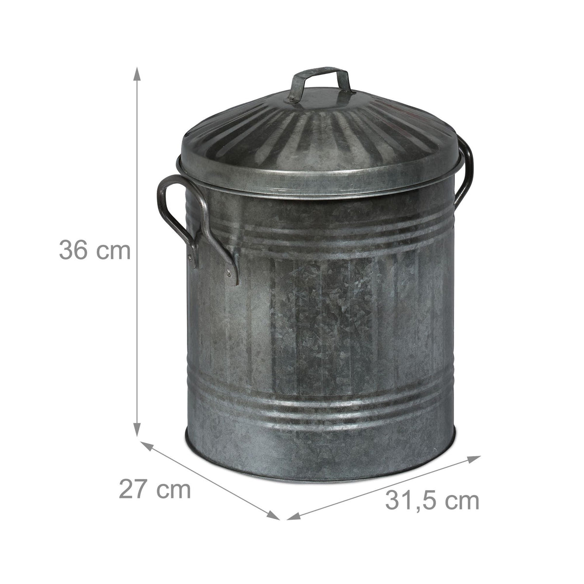 Ashtray with lid 10 l