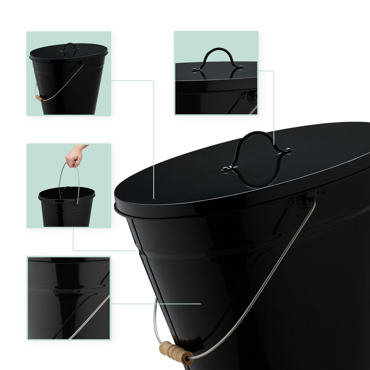 Ashtray with lid 12 litres