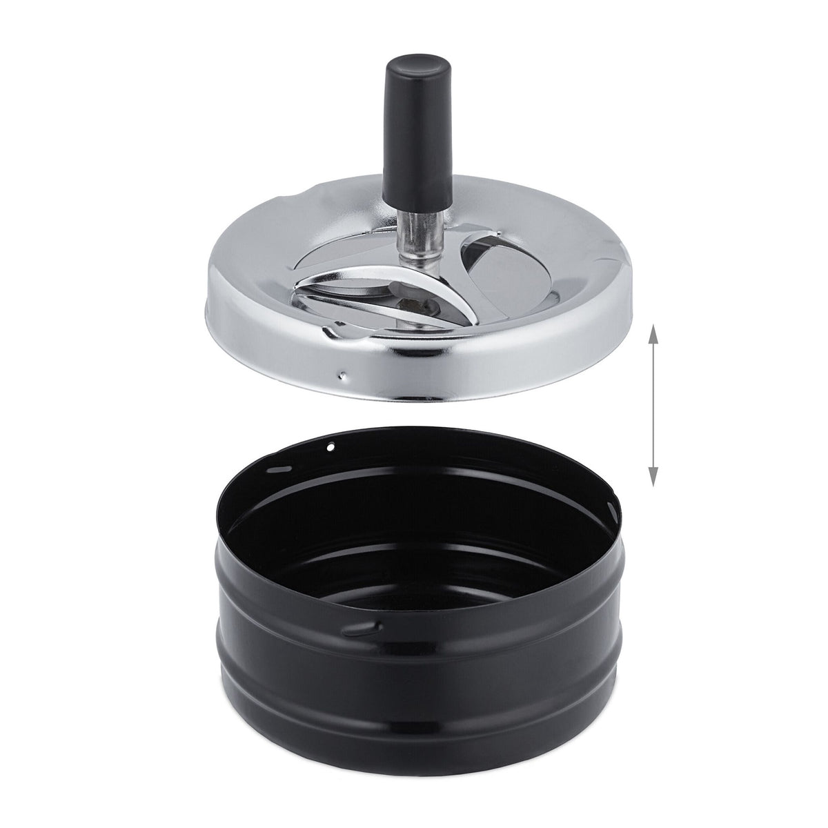 Ashtray with rotating lid