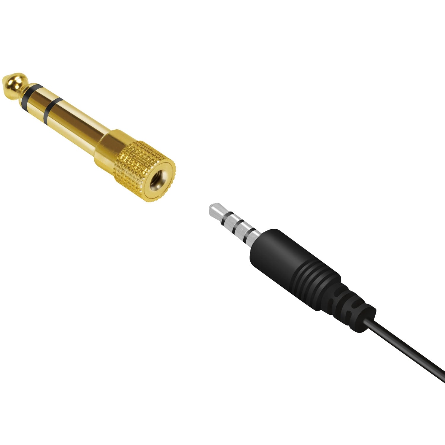 Audio Adapter 6.35mm Male to 3.5mm Female, Gold-Plated