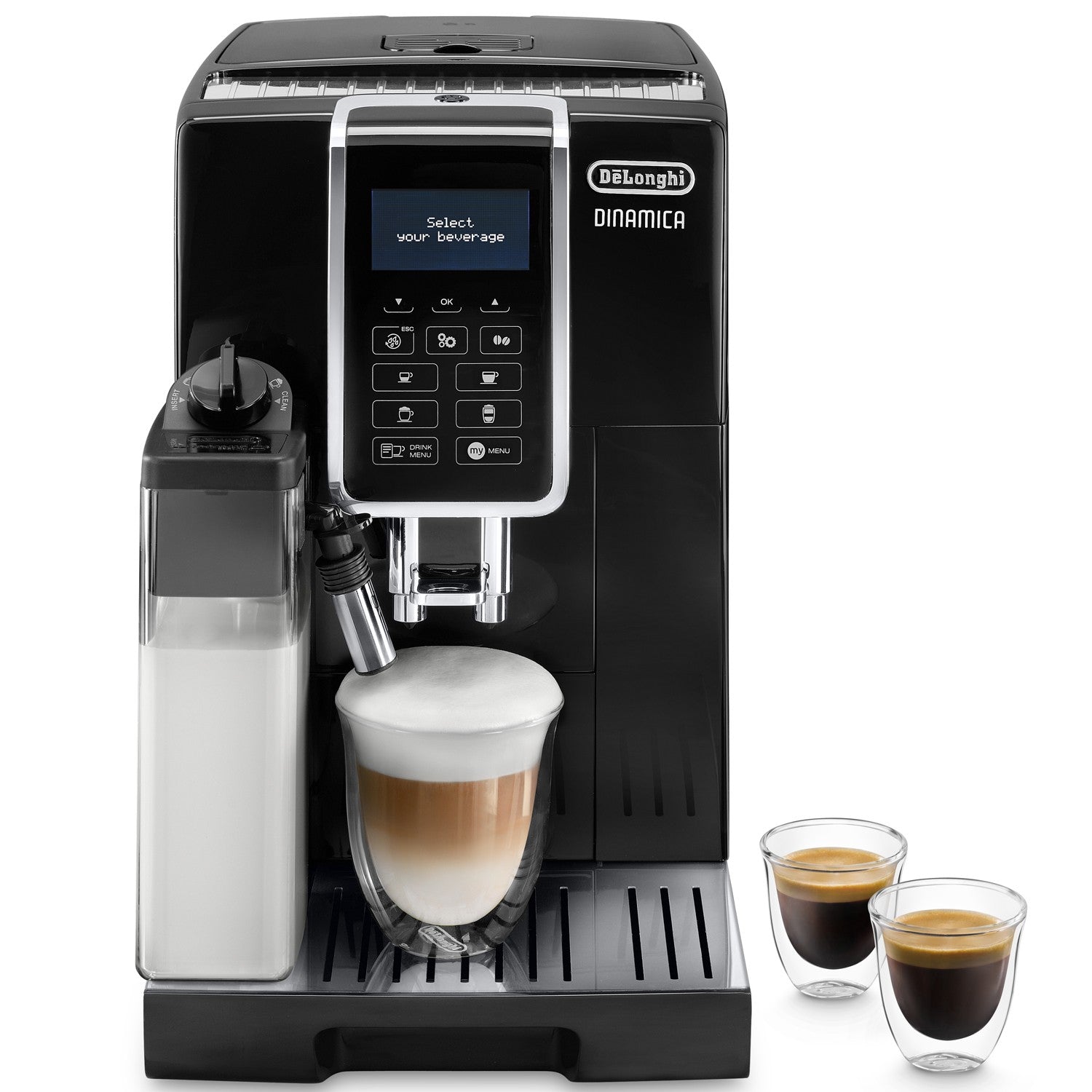 Automatic Espresso Machine, 15-Bar Pressure, Black