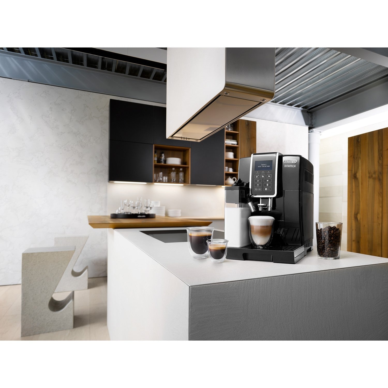 Automatic Espresso Machine, 15-Bar Pressure, Black